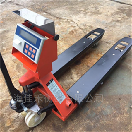 SCSSCS2T不干胶带打印叉车称，标签纸打印地牛磅秤