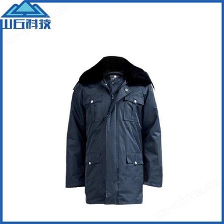 冬季保安大衣加厚反光条棉服保安服冬装棉衣加长多功能大衣防寒服江苏华卫