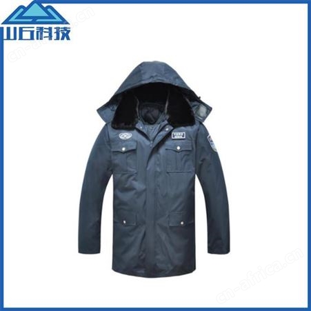 冬季保安大衣加厚反光条棉服保安服冬装棉衣加长多功能大衣防寒服江苏华卫